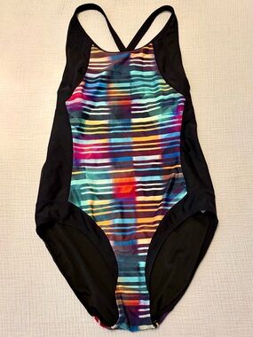 Athleta Cross Back One Piece Tank Swimsuit Sz M Medium